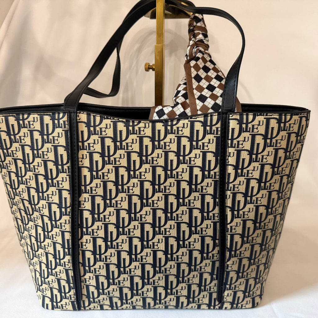 Christian Dior Vintage Trotter Romantique Large Tote — 15 x 12 Designer Handbag