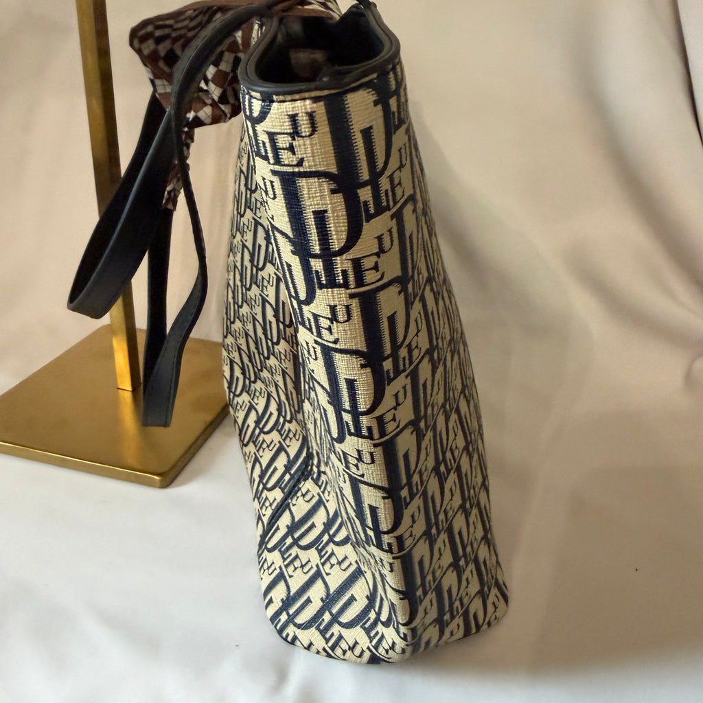 Christian Dior Vintage Trotter Romantique Large Tote — 15 x 12 Designer Handbag