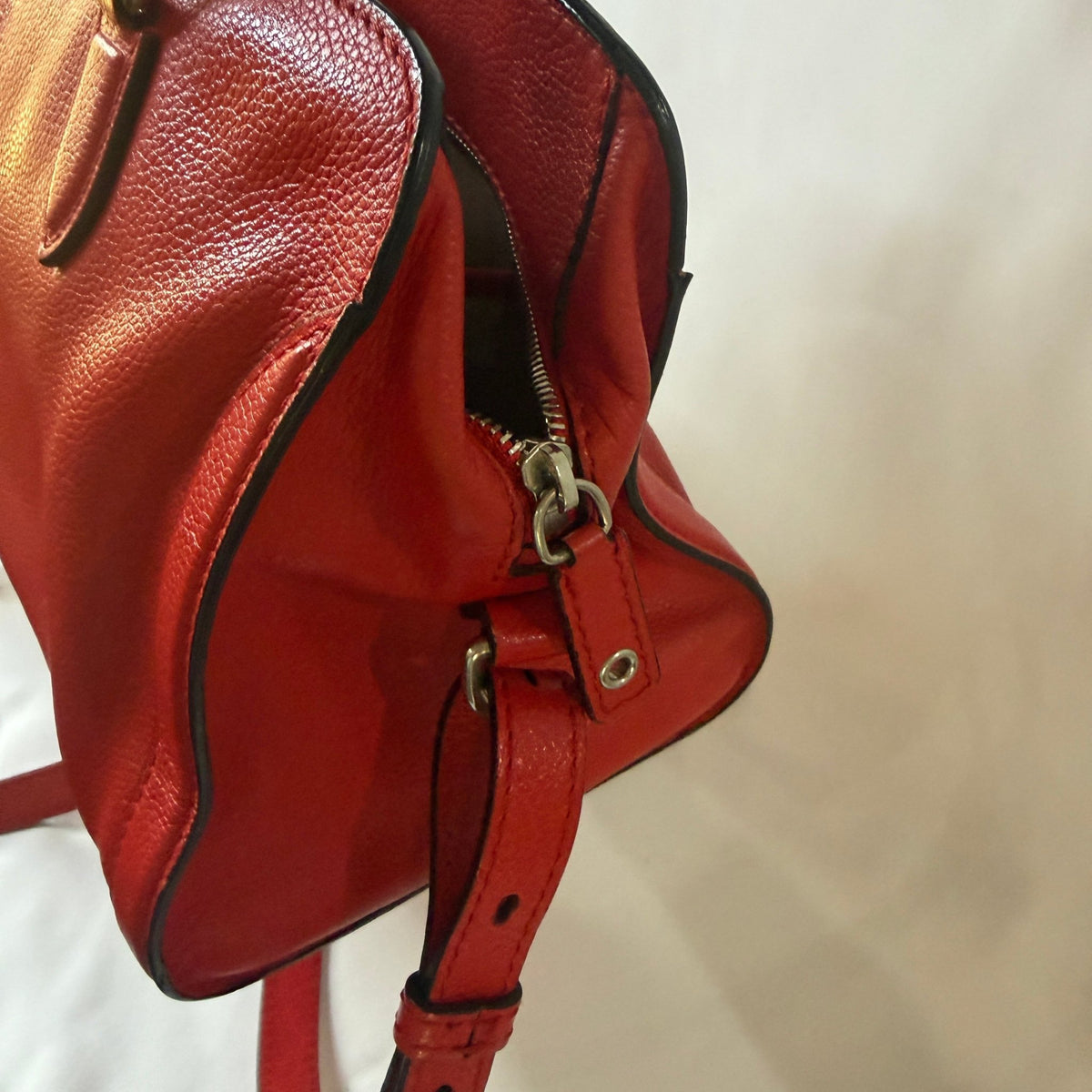 Alexander McQueen Skull Charm Top-Handle Handbag — Red/Silver - Vale & Row