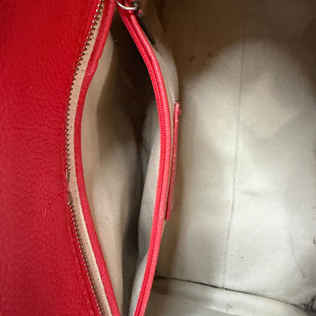 Alexander McQueen Skull Charm Top-Handle Handbag — Red/Silver - Vale & Row