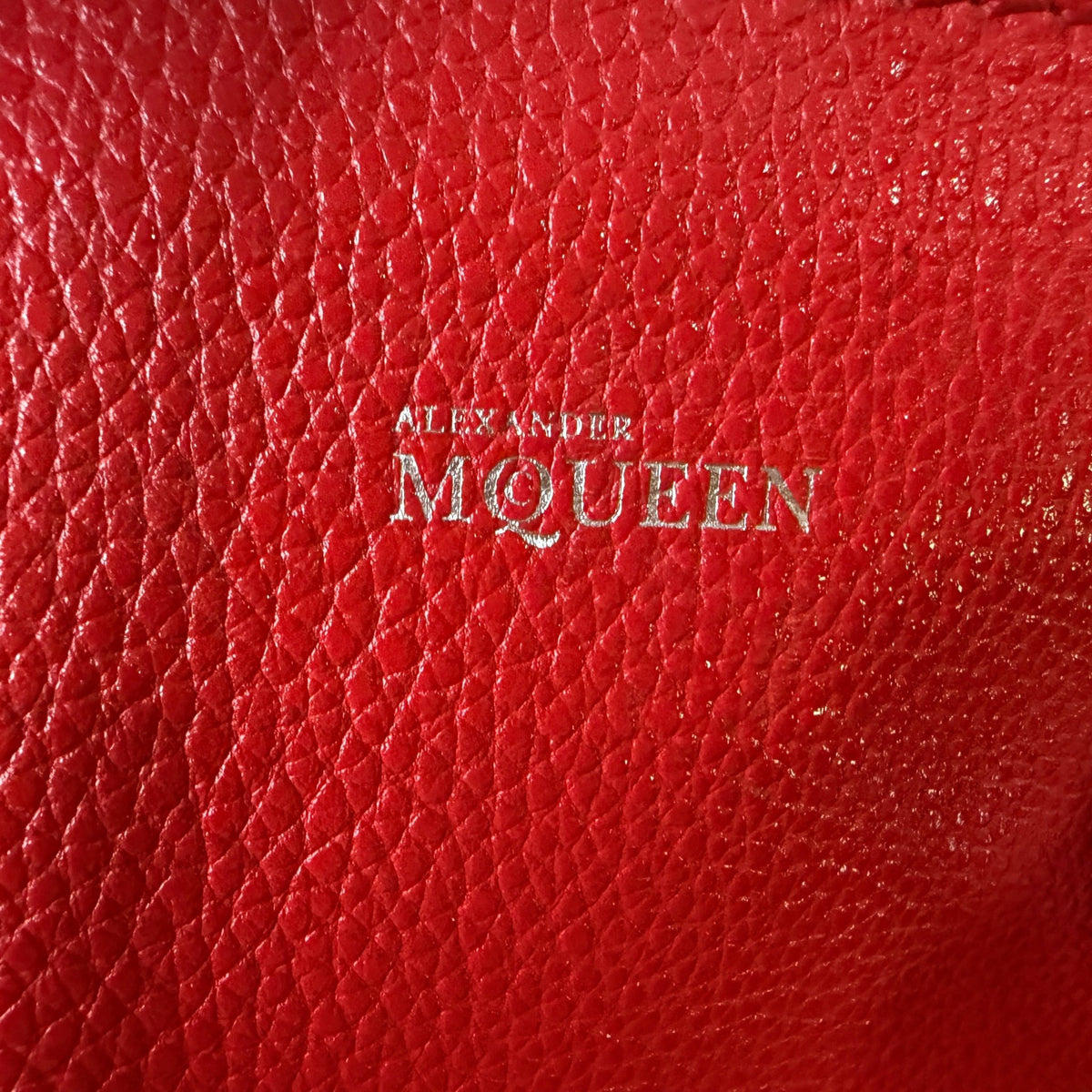 Alexander McQueen Skull Charm Top-Handle Handbag — Red/Silver - Vale & Row