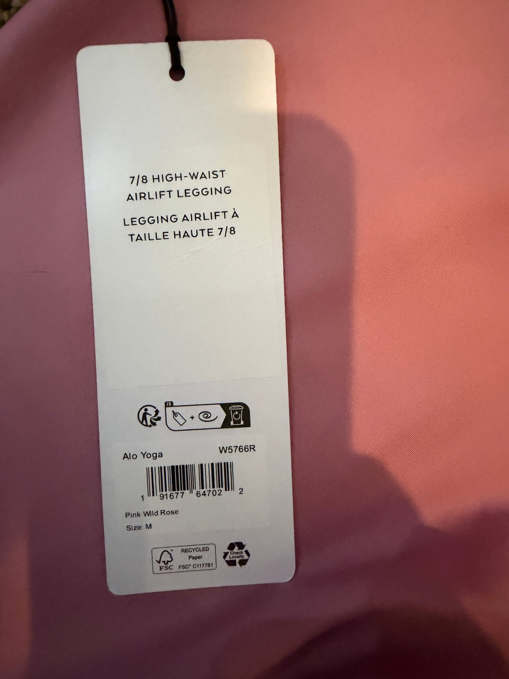 Alo Yoga 7/8 High-Waist Airlift Leggings — Pink Wild Rose, M - Vale & Row