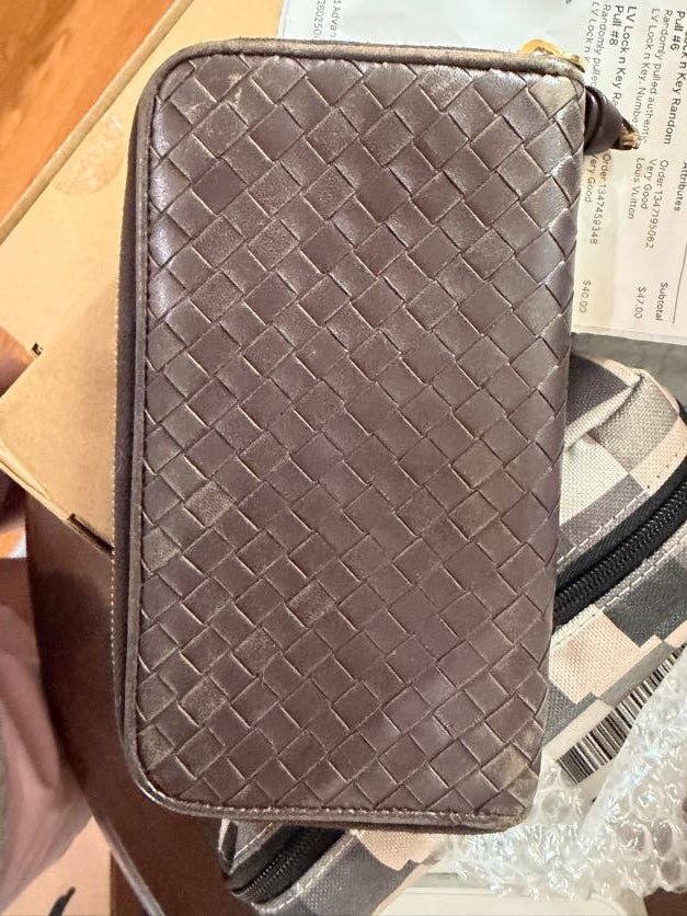Bottega Veneta Intrecciato Zip-Around Wallet — Dark Brown - Vale & Row