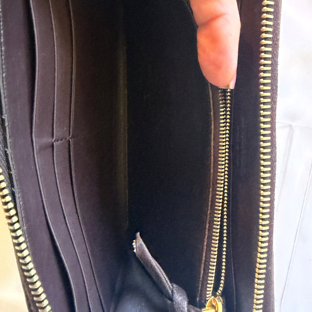 Bottega Veneta Intrecciato Zip-Around Wallet — Dark Brown - Vale & Row