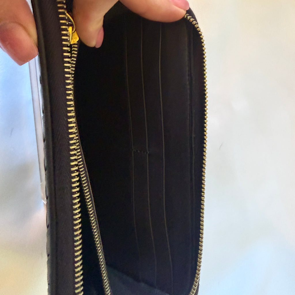 Bottega Veneta Intrecciato Zip-Around Wallet — Dark Brown - Vale & Row