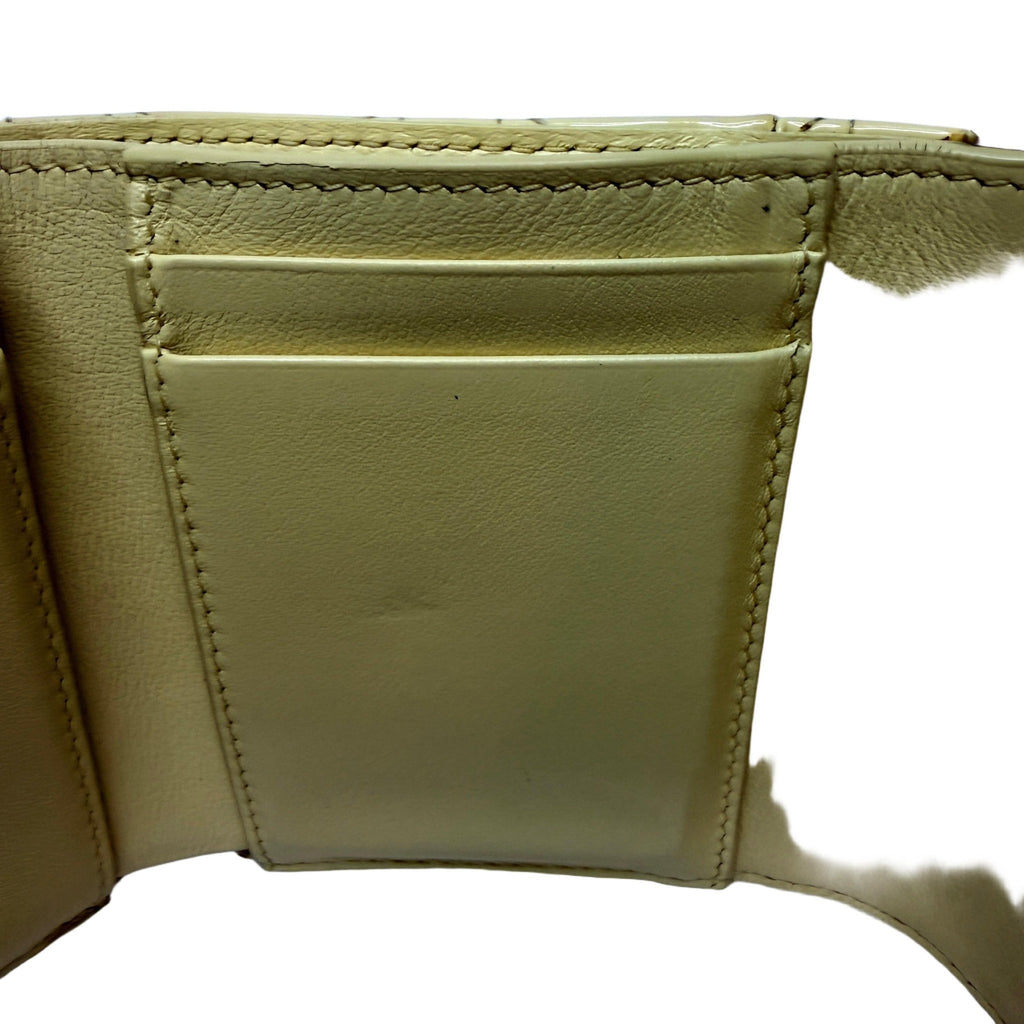 Christian Dior Yellow Cannage Quilted Compact Wallet - Vale & Row