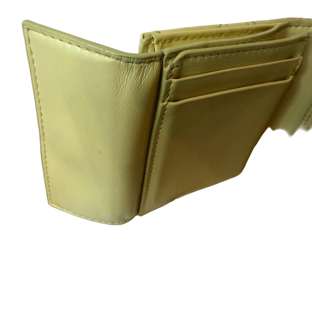 Christian Dior Yellow Cannage Quilted Compact Wallet - Vale & Row