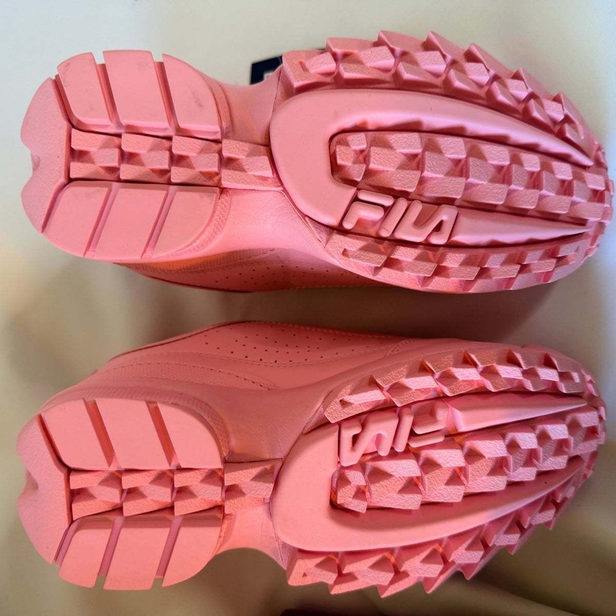 Fila Disruptor II Premium Sneakers — Pink/Coral, Kids US 3 - Vale & Row