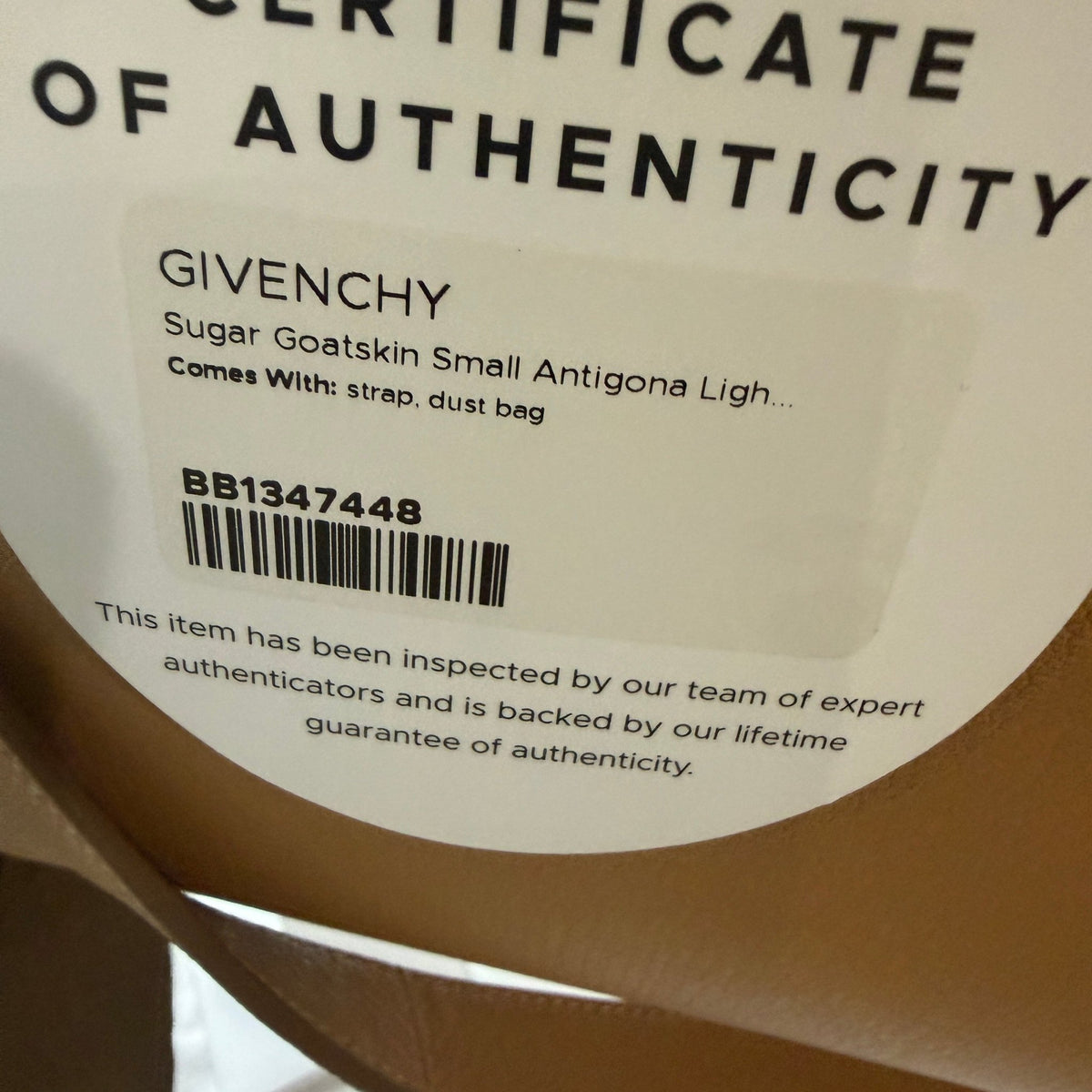 Givenchy Small Antigona Handbag — Beige/Tan, with Strap & Dust Bag - Vale & Row