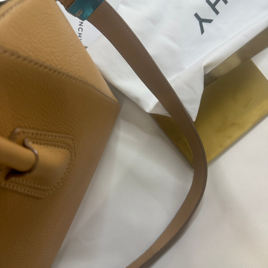 Givenchy Small Antigona Handbag — Beige/Tan, with Strap & Dust Bag - Vale & Row