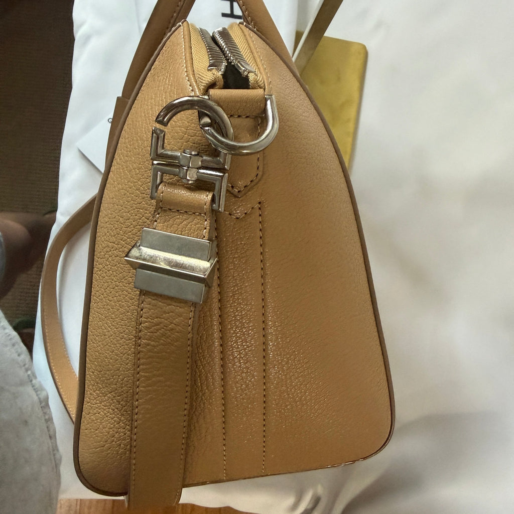 Givenchy Small Antigona Handbag — Beige/Tan, with Strap & Dust Bag - Vale & Row