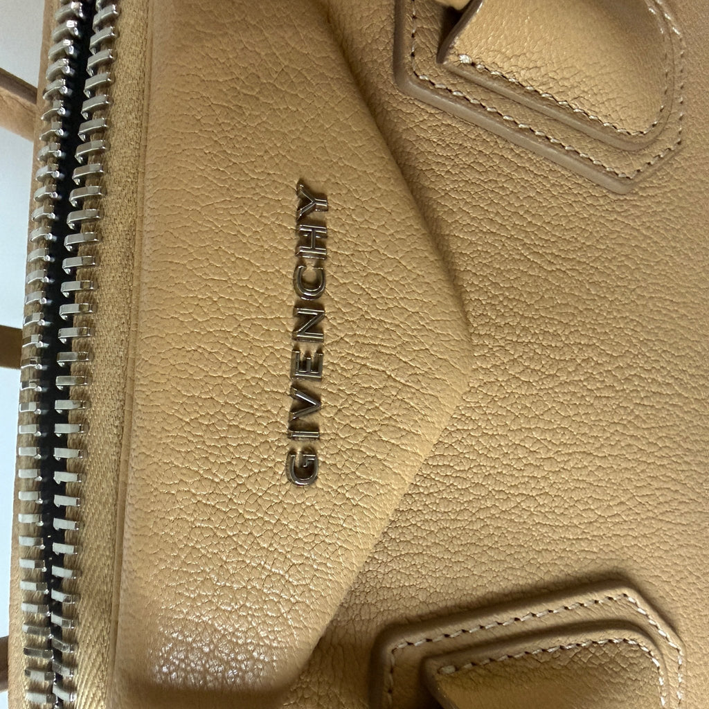 Givenchy Small Antigona Handbag — Beige/Tan, with Strap & Dust Bag - Vale & Row