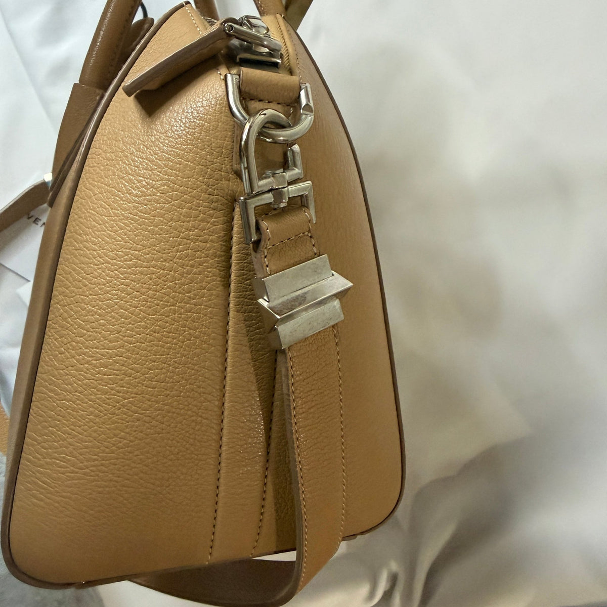 Givenchy Small Antigona Handbag — Beige/Tan, with Strap & Dust Bag - Vale & Row