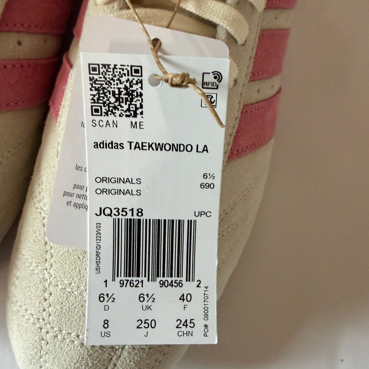 NEW Adidas Taekwondo Lace W Sneakers — Cream/Pink, Women 8 - Vale & Row