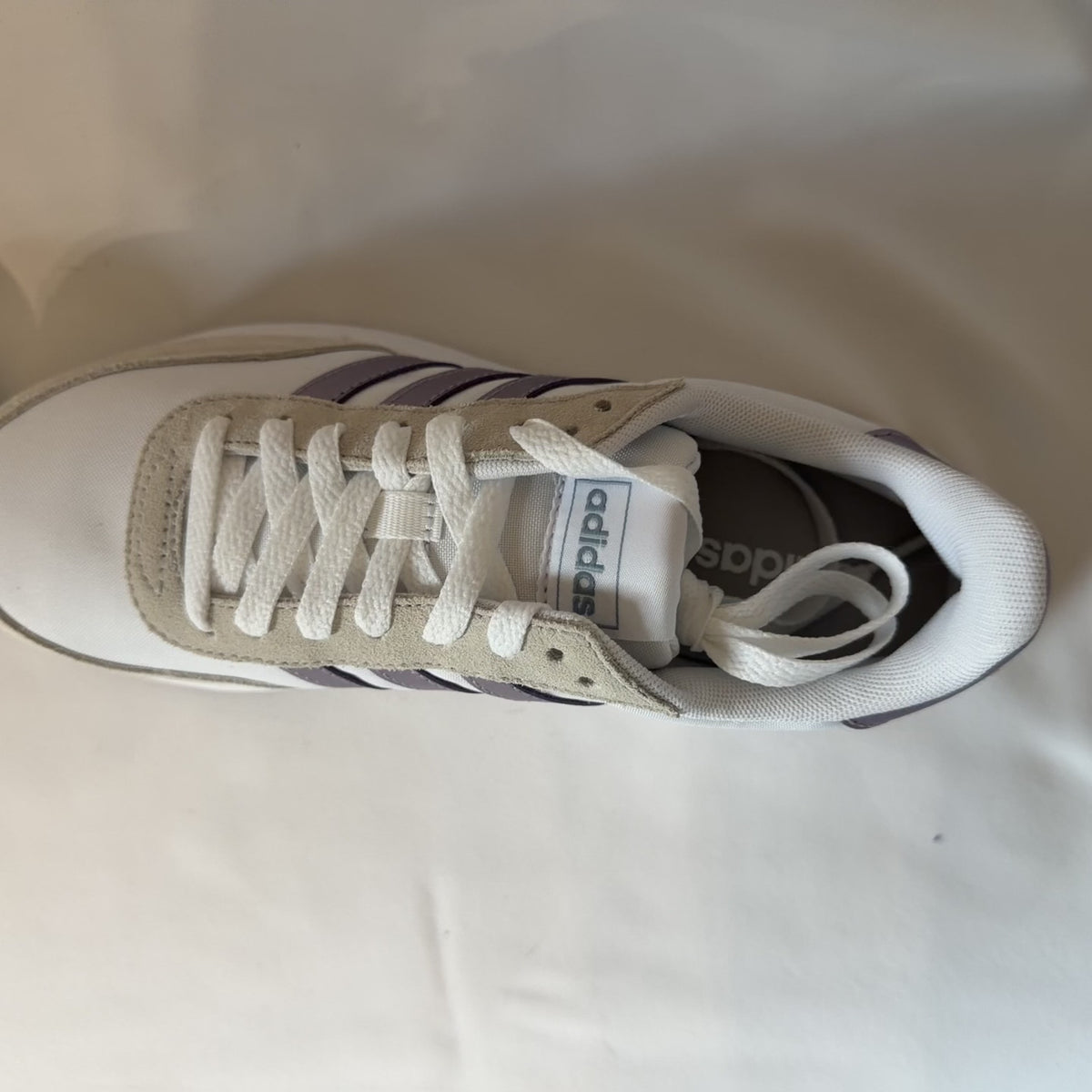 Adidas Lavendar White Cream Tennis Shoe Run 60s 2.0