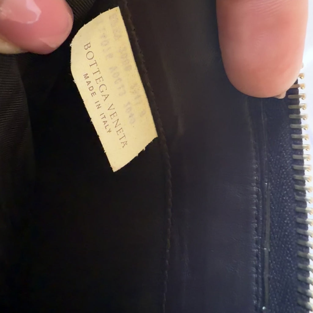 Bottega Veneta Intrecciato Zip-Around Wallet — Dark Brown