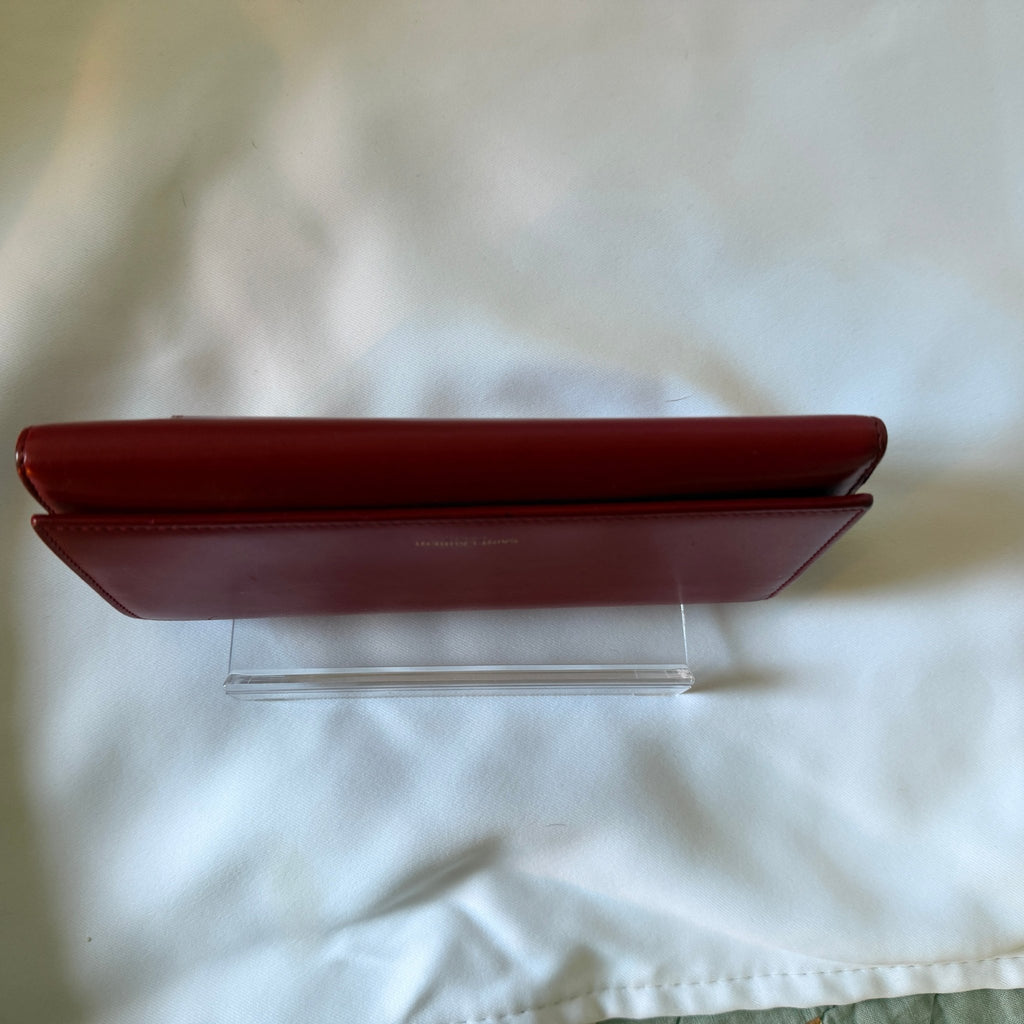Saint Laurent Classic Marquage Continental Flap Wallet— Red Leather - Vale & Row