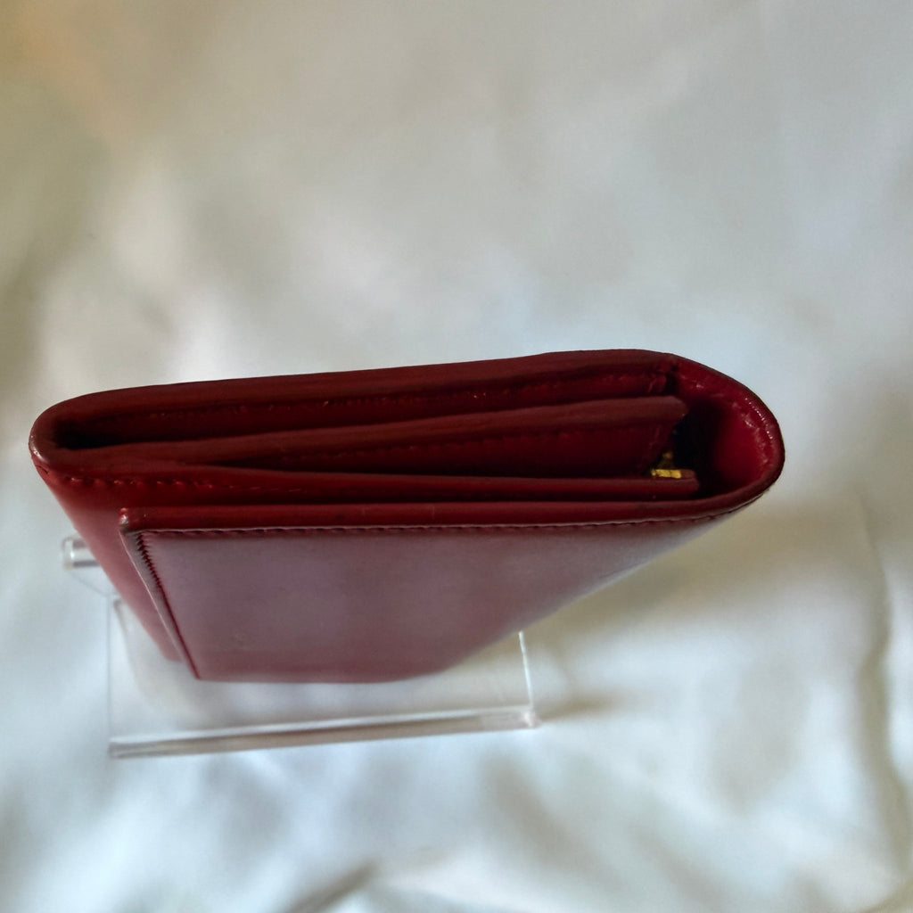 Saint Laurent Classic Marquage Continental Flap Wallet— Red Leather - Vale & Row