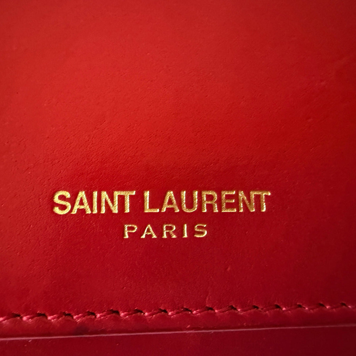 Saint Laurent Classic Marquage Continental Flap Wallet— Red Leather - Vale & Row