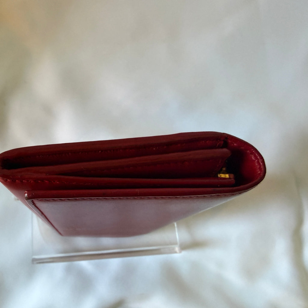 Saint Laurent Classic Marquage Continental Flap Wallet— Red Leather - Vale & Row