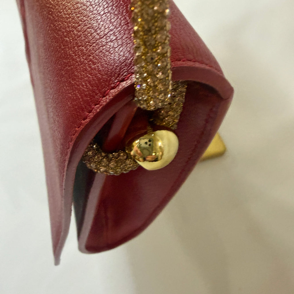 Women's Saint Laurent YSL Belle de Jour Leather Clutch with chain and interior protector - Vale & Row