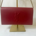 Women's Saint Laurent YSL Belle de Jour Leather Clutch with chain and interior protector - Vale & Row