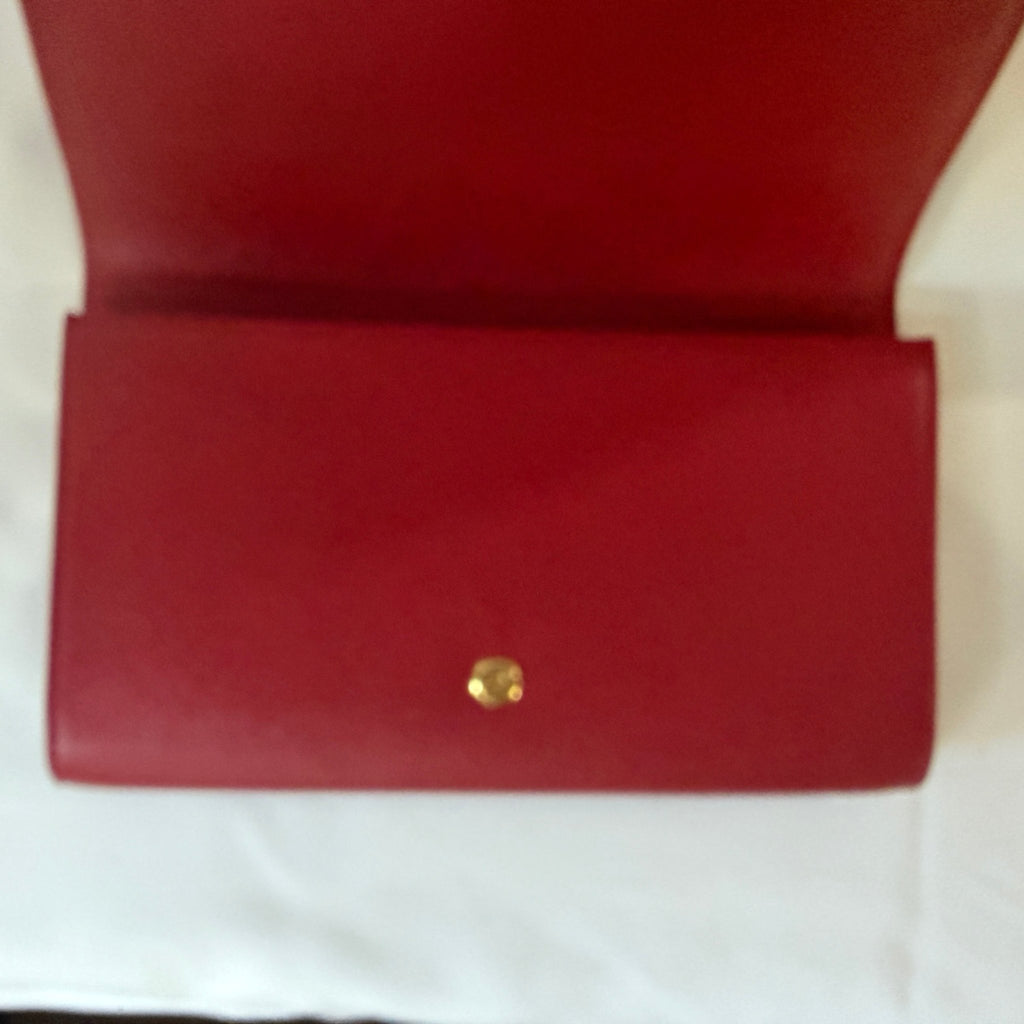 Women's Saint Laurent YSL Belle de Jour Leather Clutch with chain and interior protector - Vale & Row